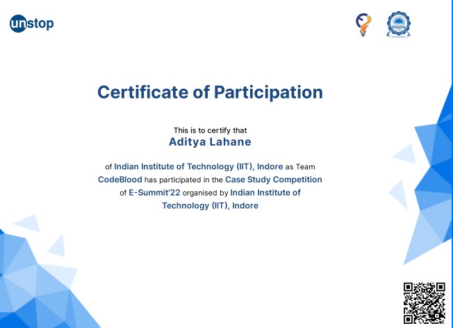 E-summit Certificate